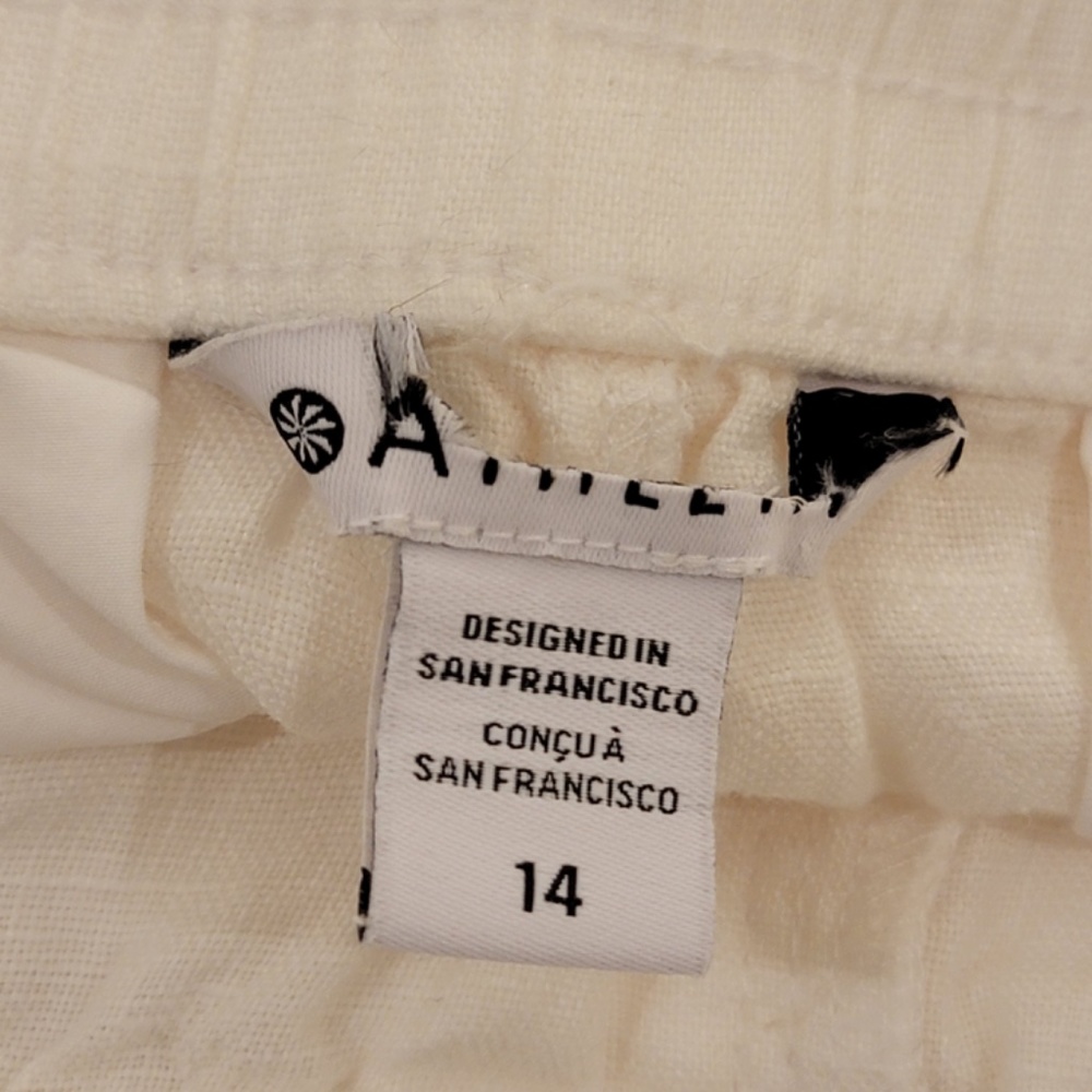 Athleta White Linen Retreat Jogger Pants - Picture 10 of 11
